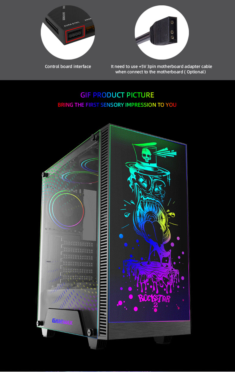 Gamemax RockStar 2 Black Gaming Computer Case